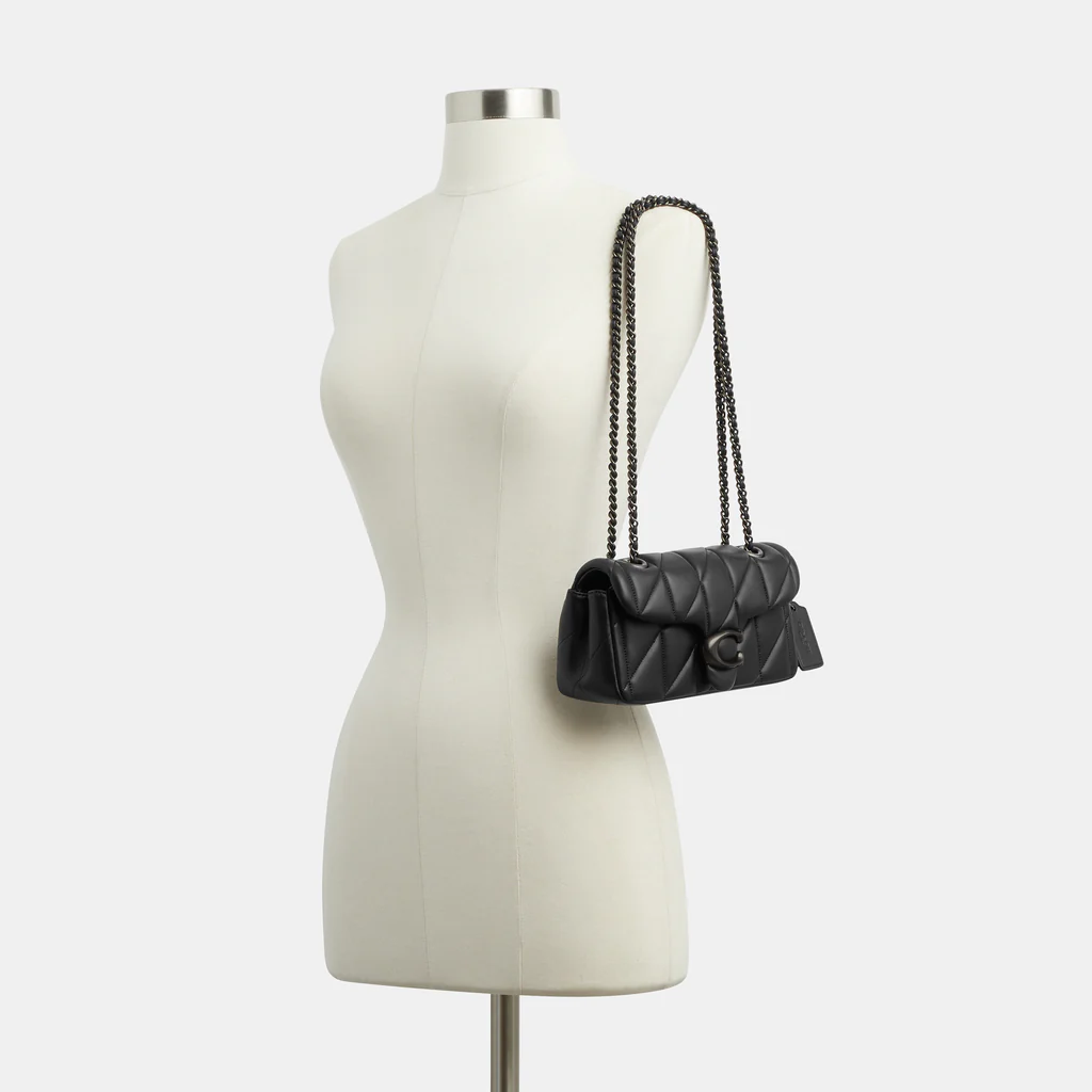 TABBY PILLOW QUILTED BAG BLACK - SILVER