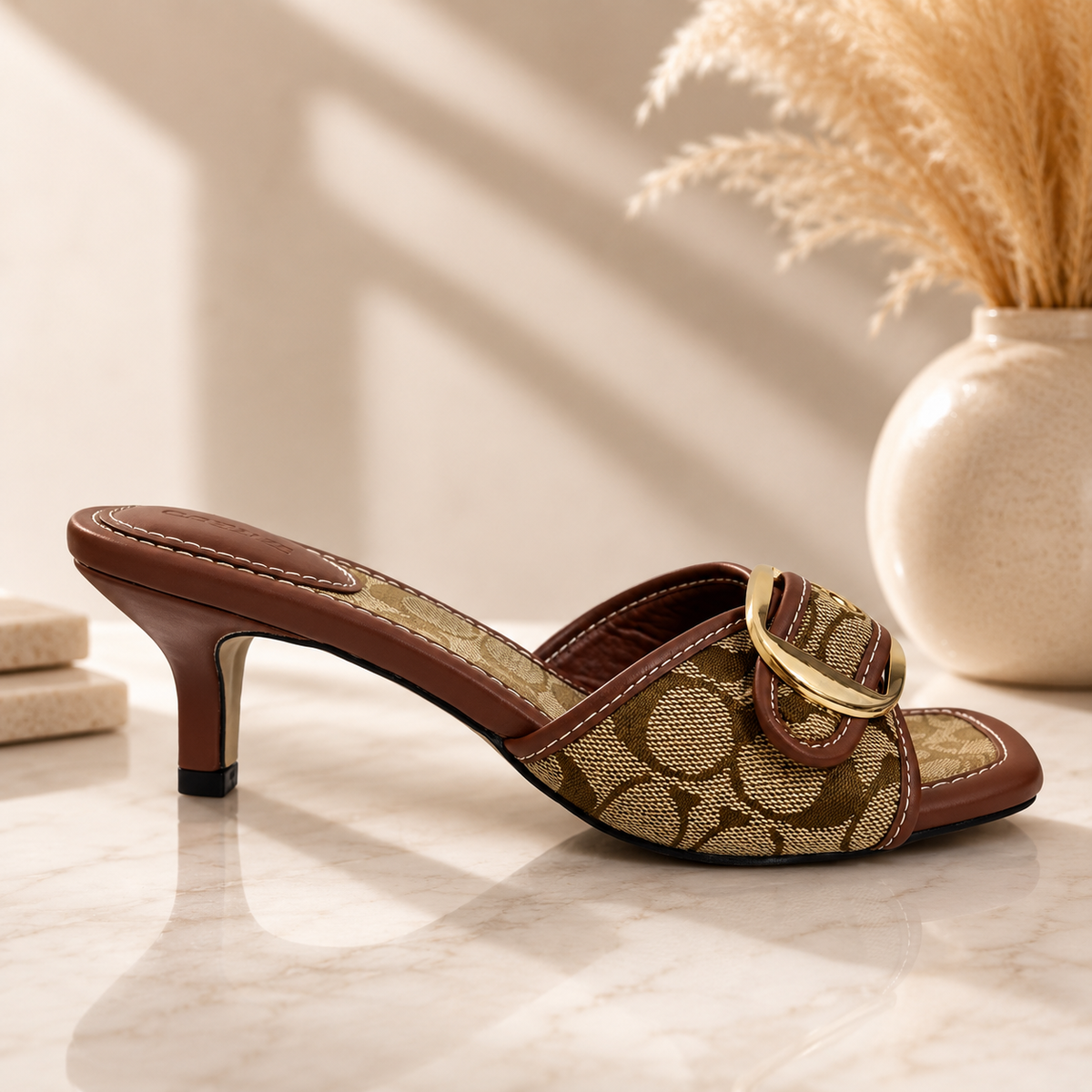 CC HEELS - DARK BROWN ( Online Only)