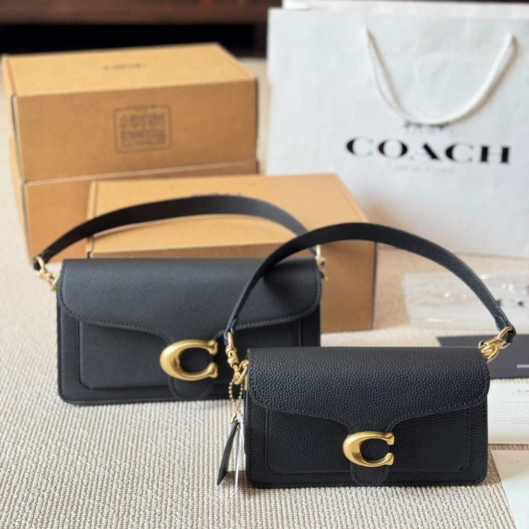 THE BLACK TABBY 26 CM BAG - GOLD