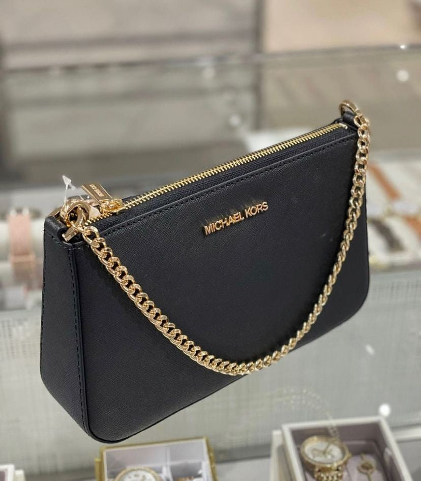 SIGNATURE JET SET CROSSBODY BAG - BLACK