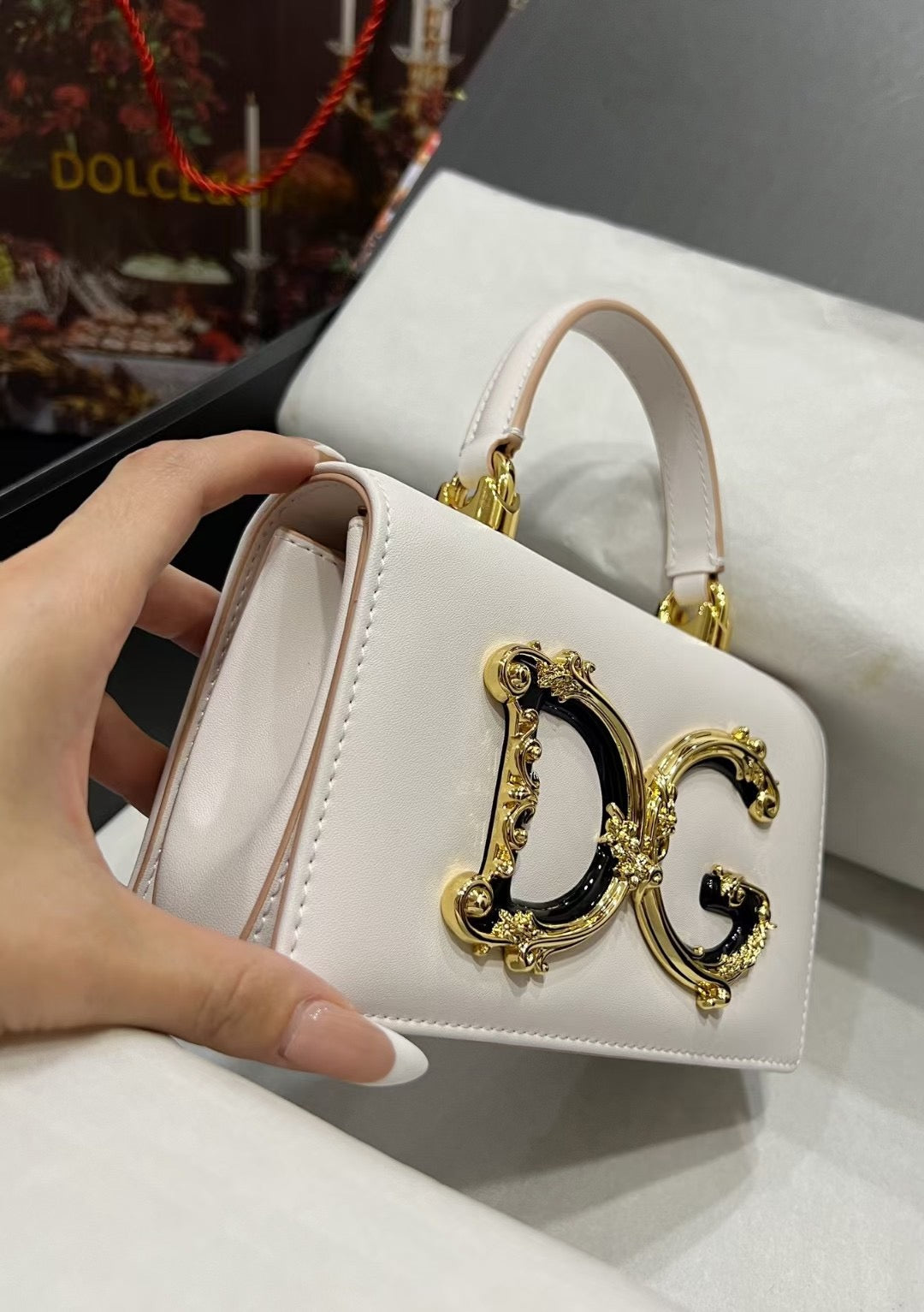AMORE TOP HANDLE BAG – WHITE
