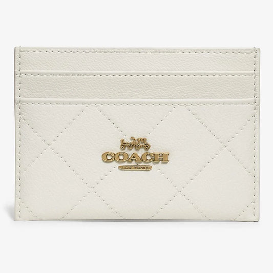 QUILTED CARD CARD HOLDER - WHITE