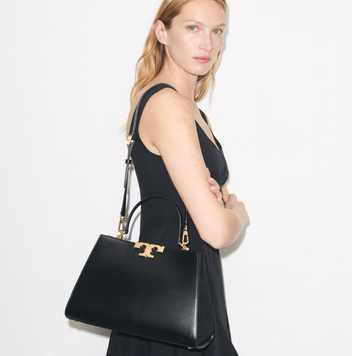 THE LARGE ELEANOR SATCHEL BAG - 30 CM BLACK