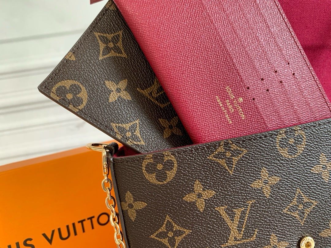 FELICIE POCHETTE BAG - BROWN