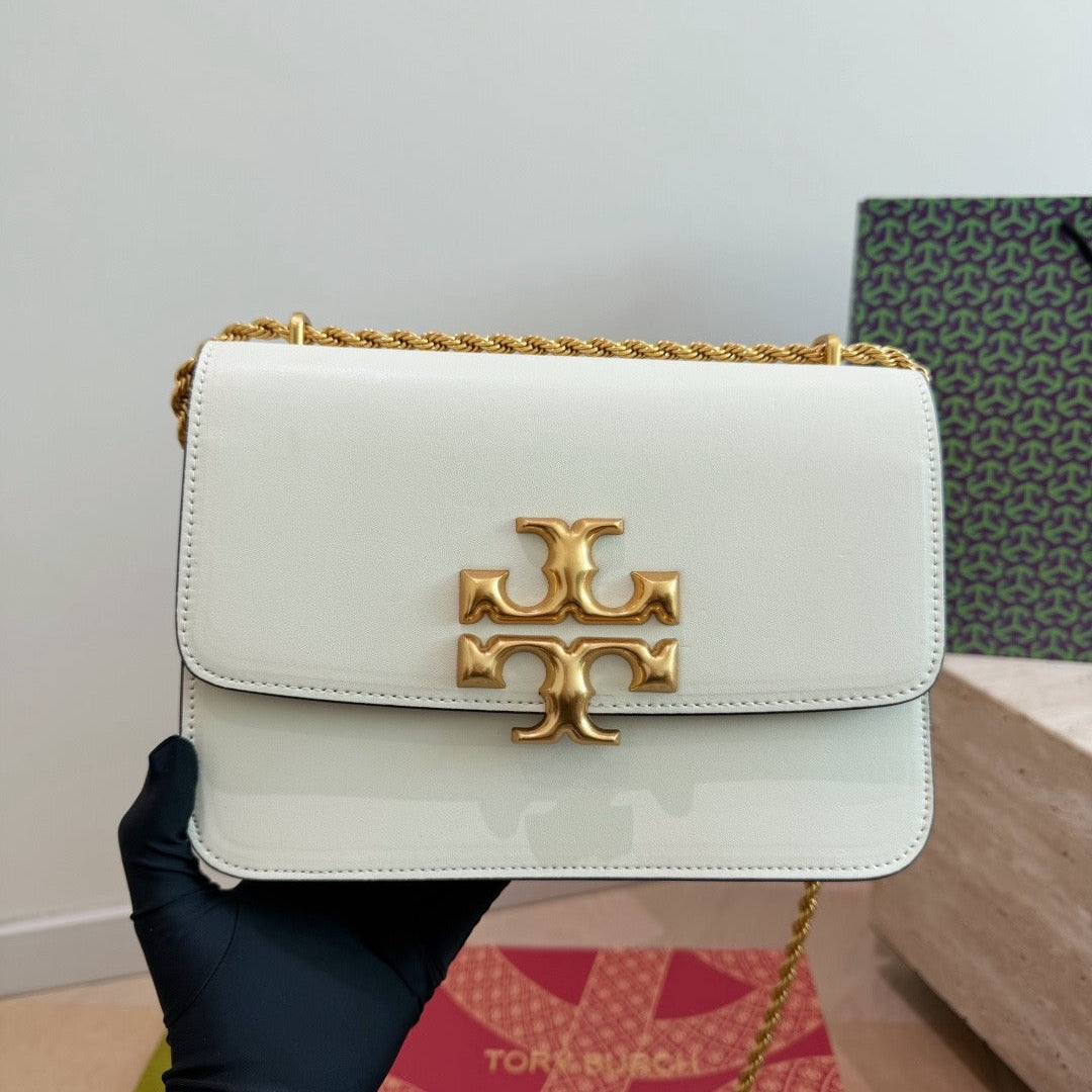 ELEANOR CHAIN SHOULDER BAG - WHITE