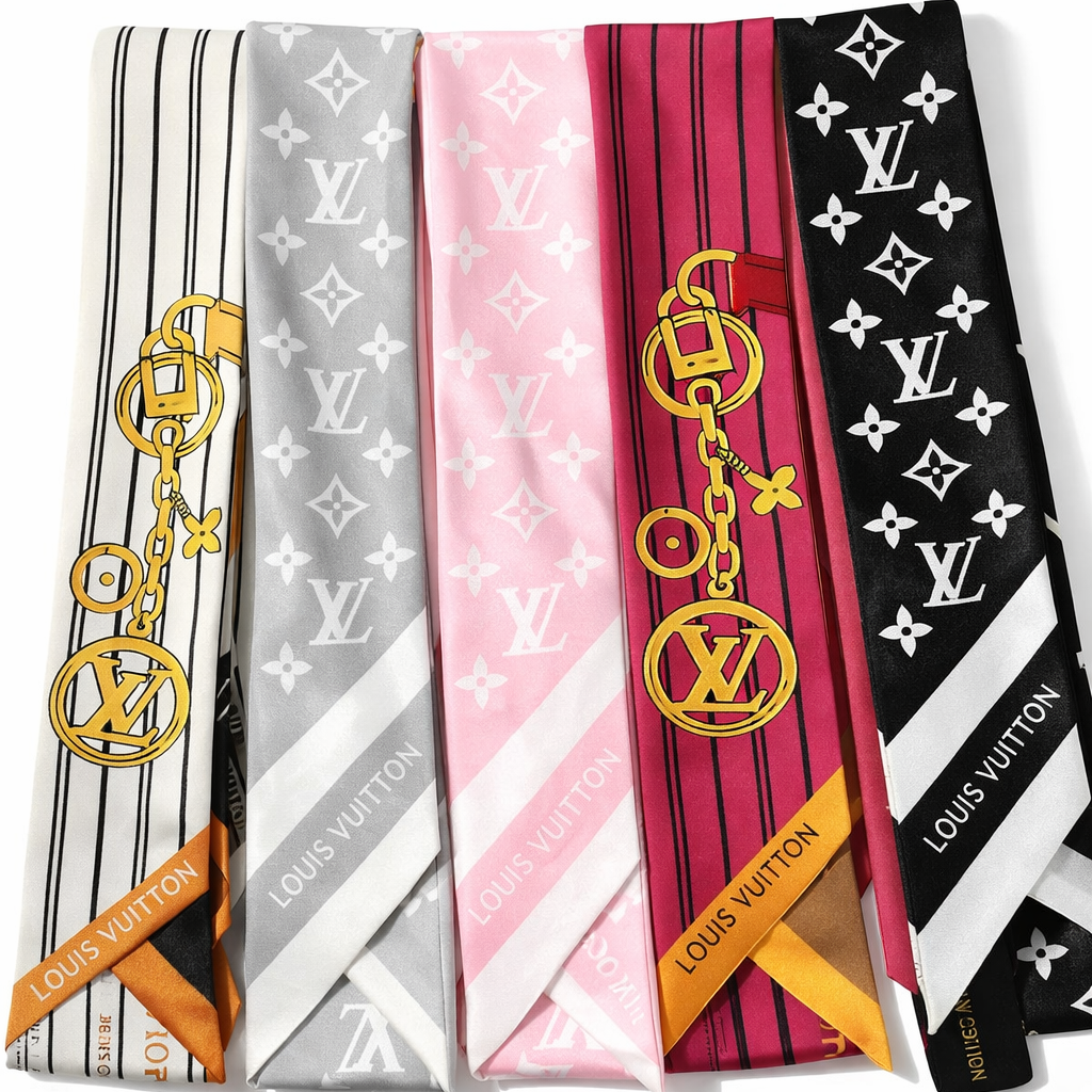 MONOGRAM INFINITY HEADBAND SCARF - BLACK