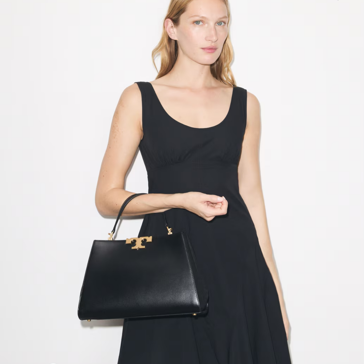 THE LARGE ELEANOR SATCHEL BAG - 30 CM BLACK
