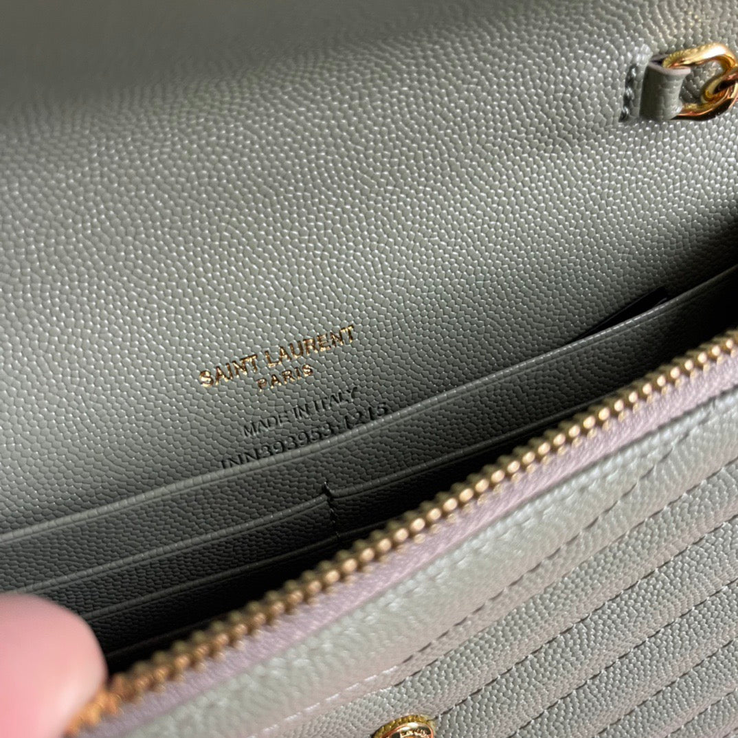 MINI ENVELOPE CHAIN BAG – OLIVE GREEN