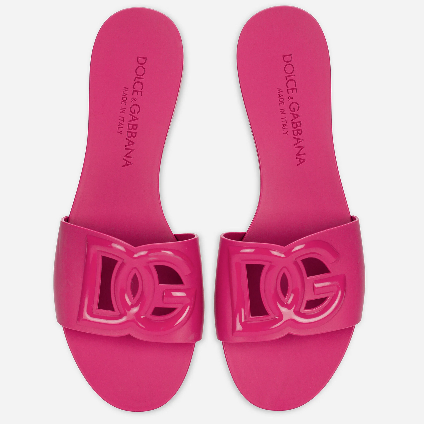 DG RUBBER SLIDE SANDALS - PINK