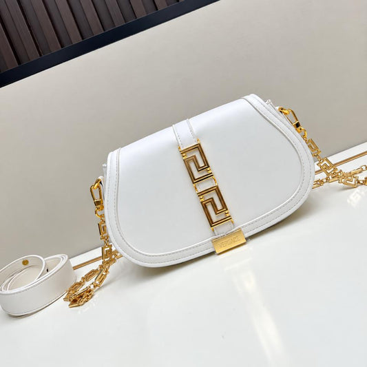 GRECA GODDESS SHOULDER BAG - WHITE