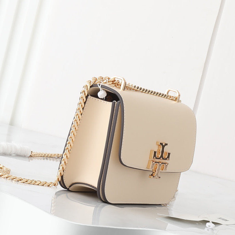 THE TB MINI SHOULDER BAG - CREAM