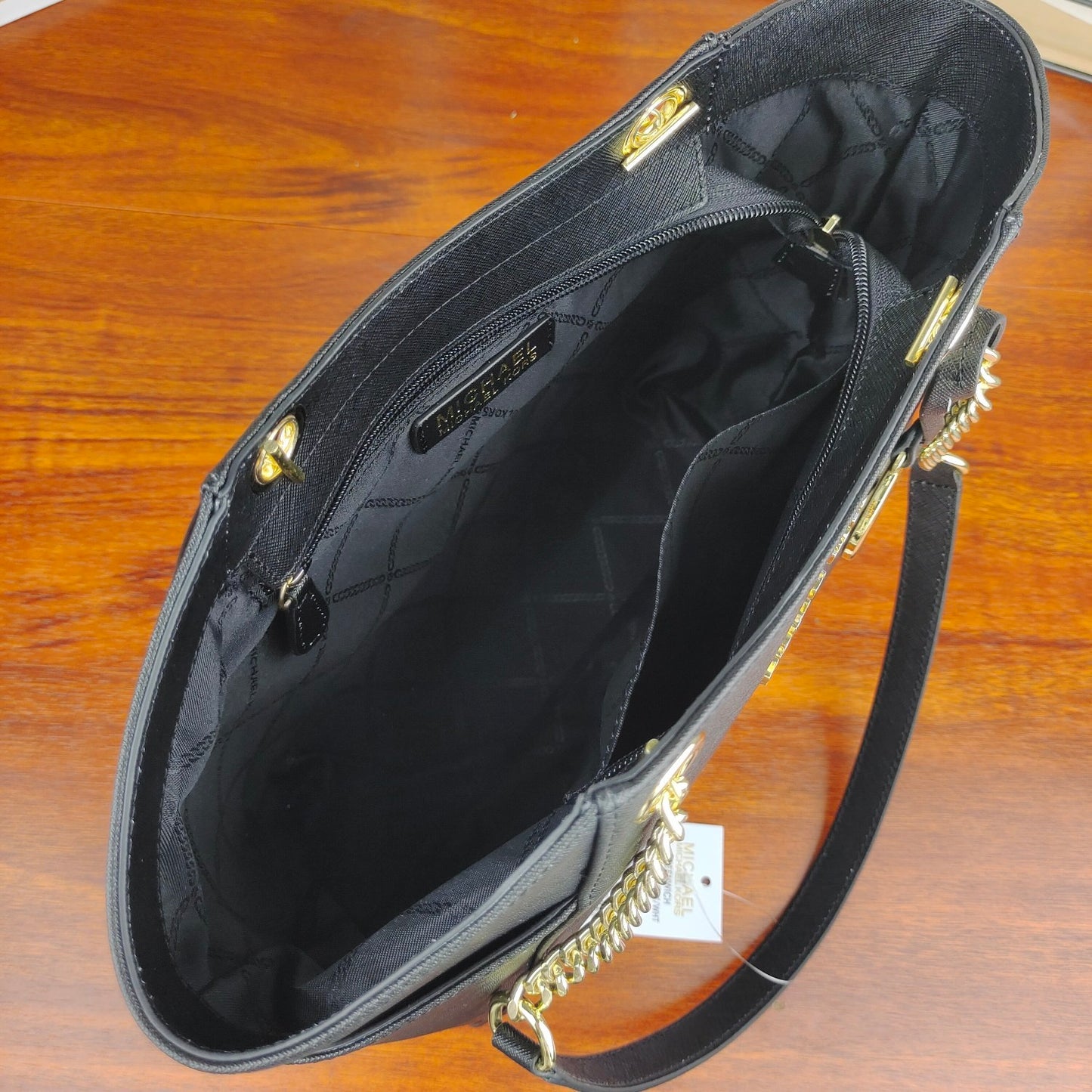JET SET LARGE TOTE BAG - BLACK