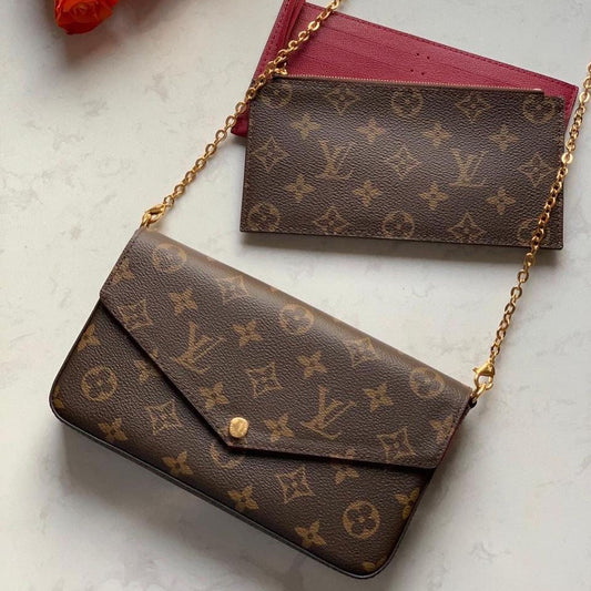 FELICIE POCHETTE BAG - BROWN