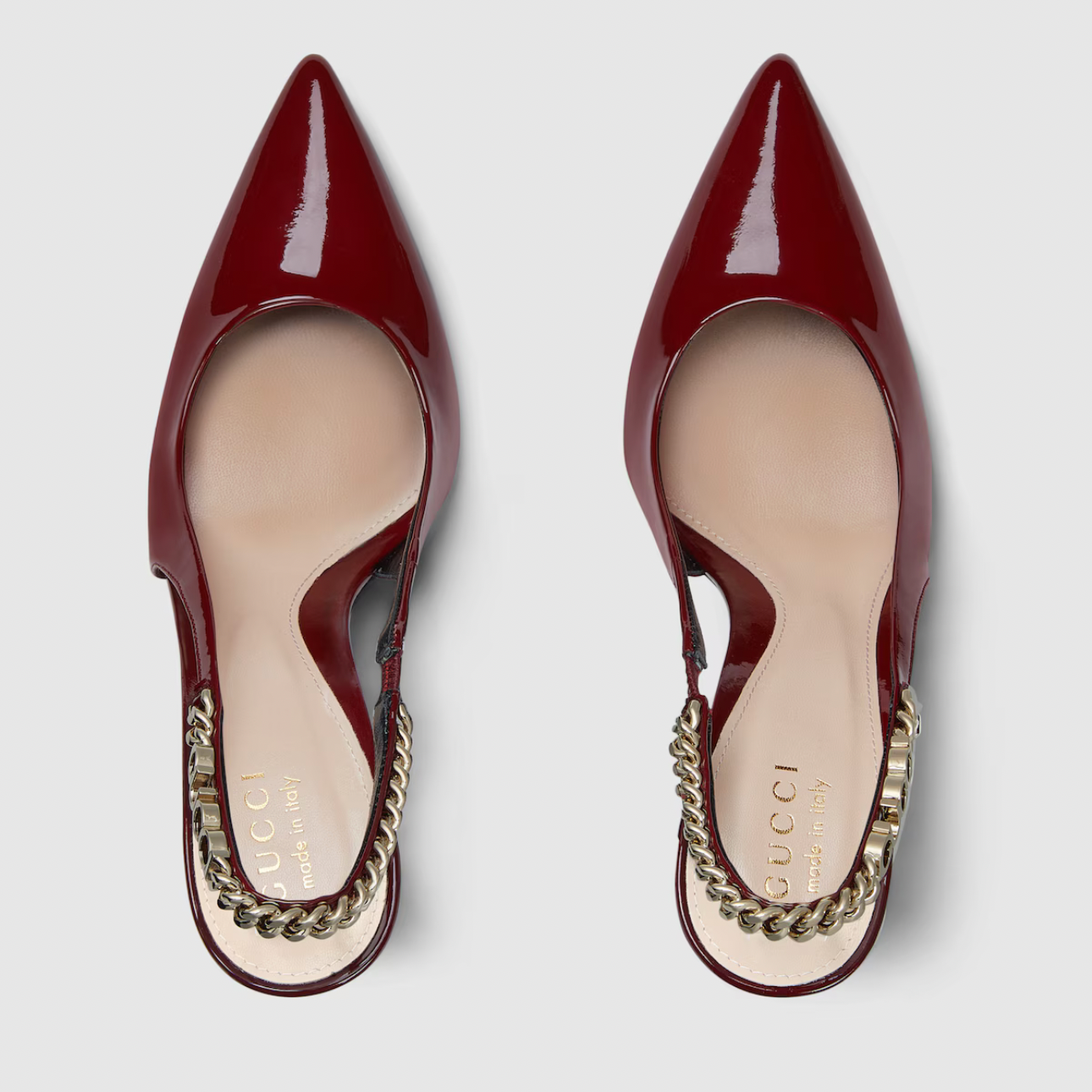 GG SLINGBACK HEELS - RED