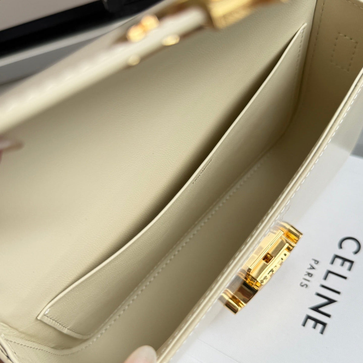 TRIOMPHE SHOULDER BAG - WHITE