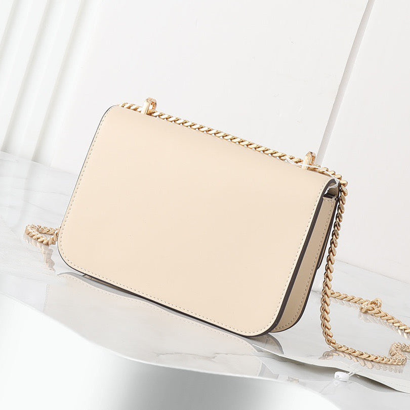 THE TB MINI SHOULDER BAG - CREAM