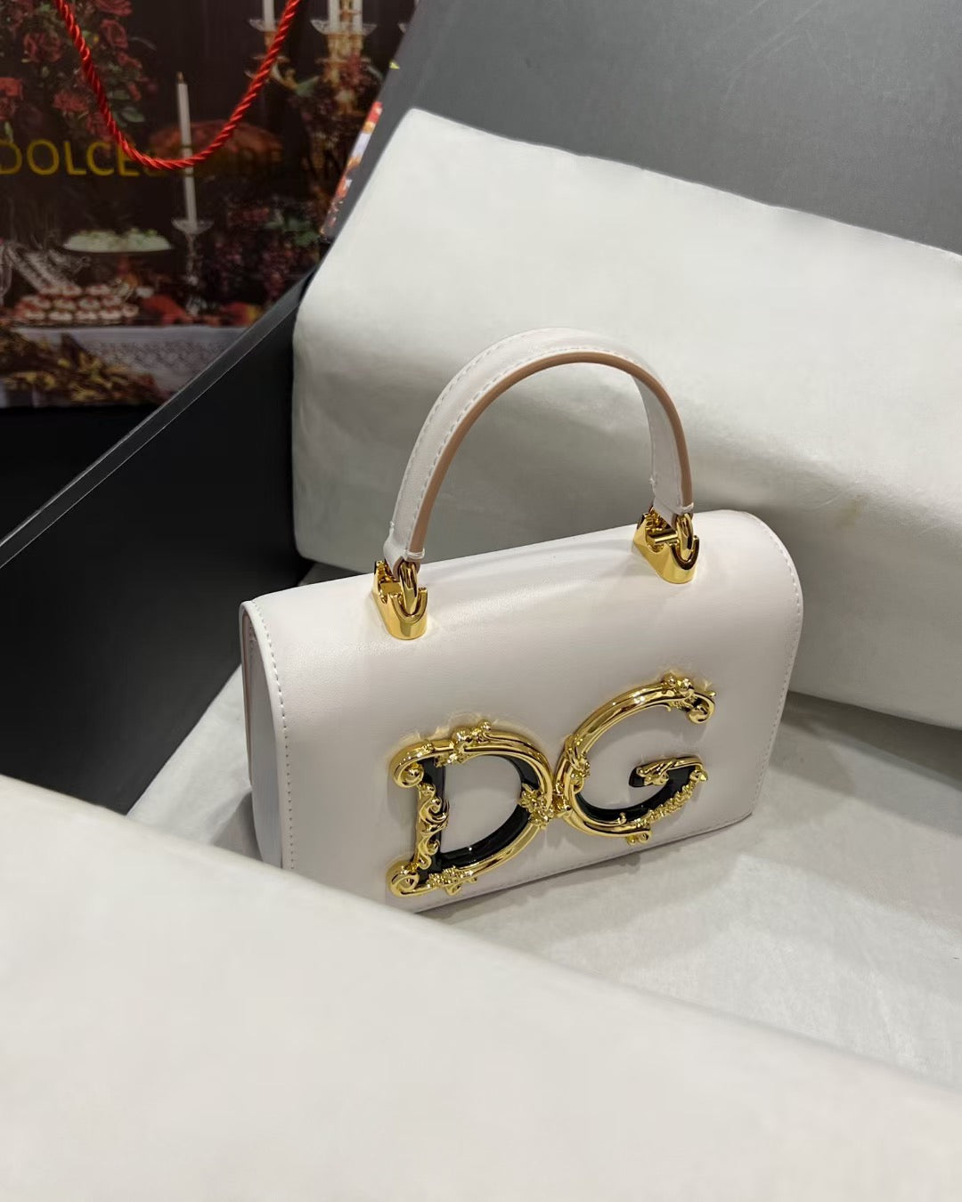 AMORE TOP HANDLE BAG – WHITE