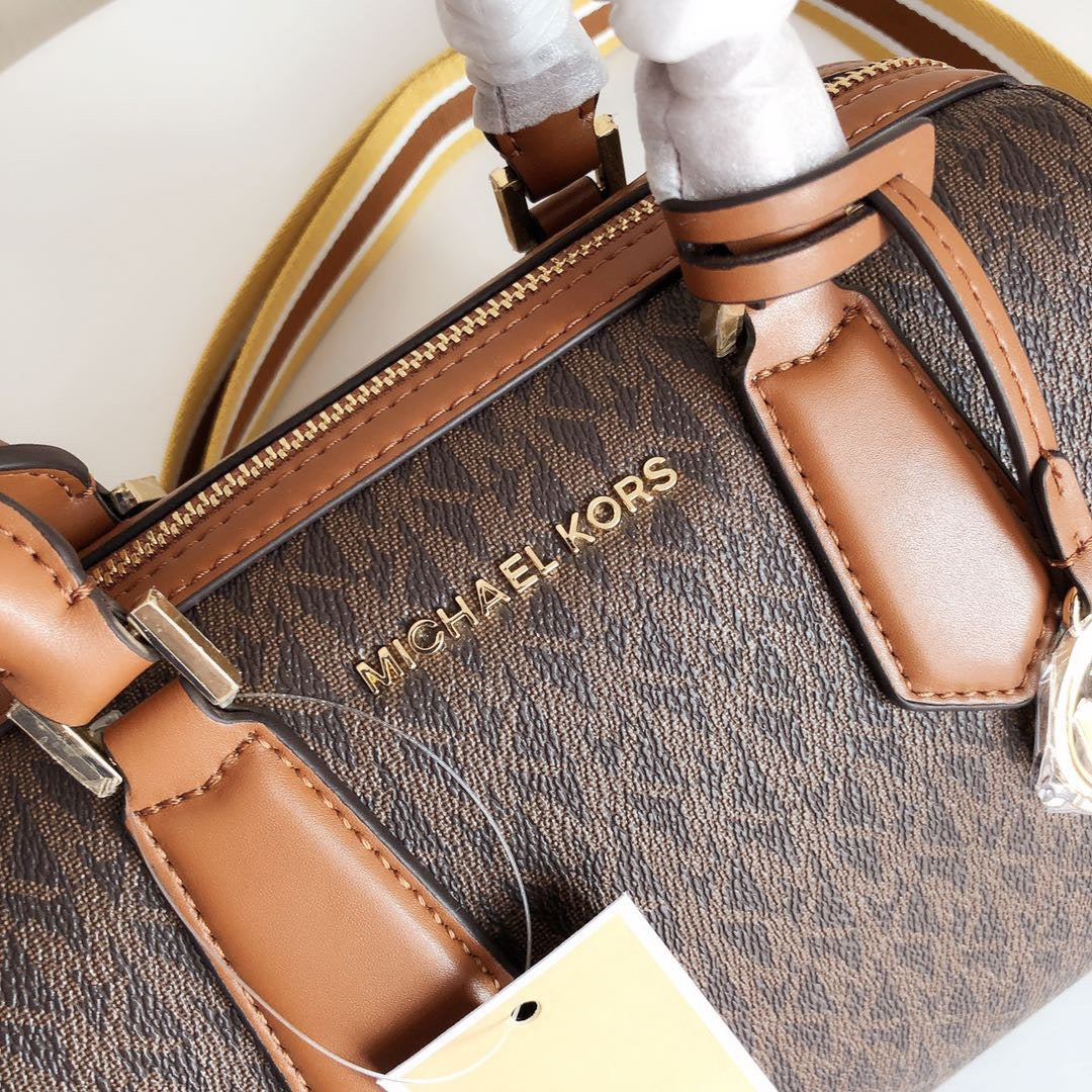 SATCHEL CROSSBODY BAG -  BROWN