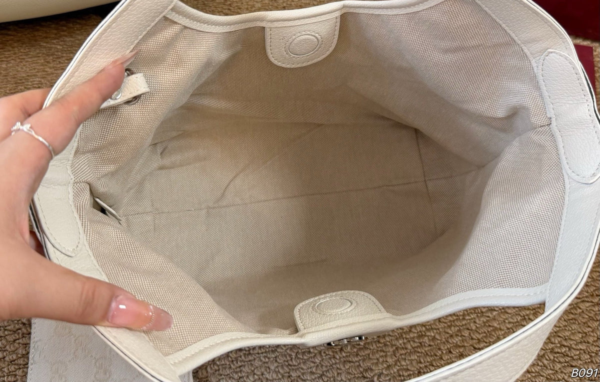 GIGLIO GG SMALL CANVAS TOTE - IVORY