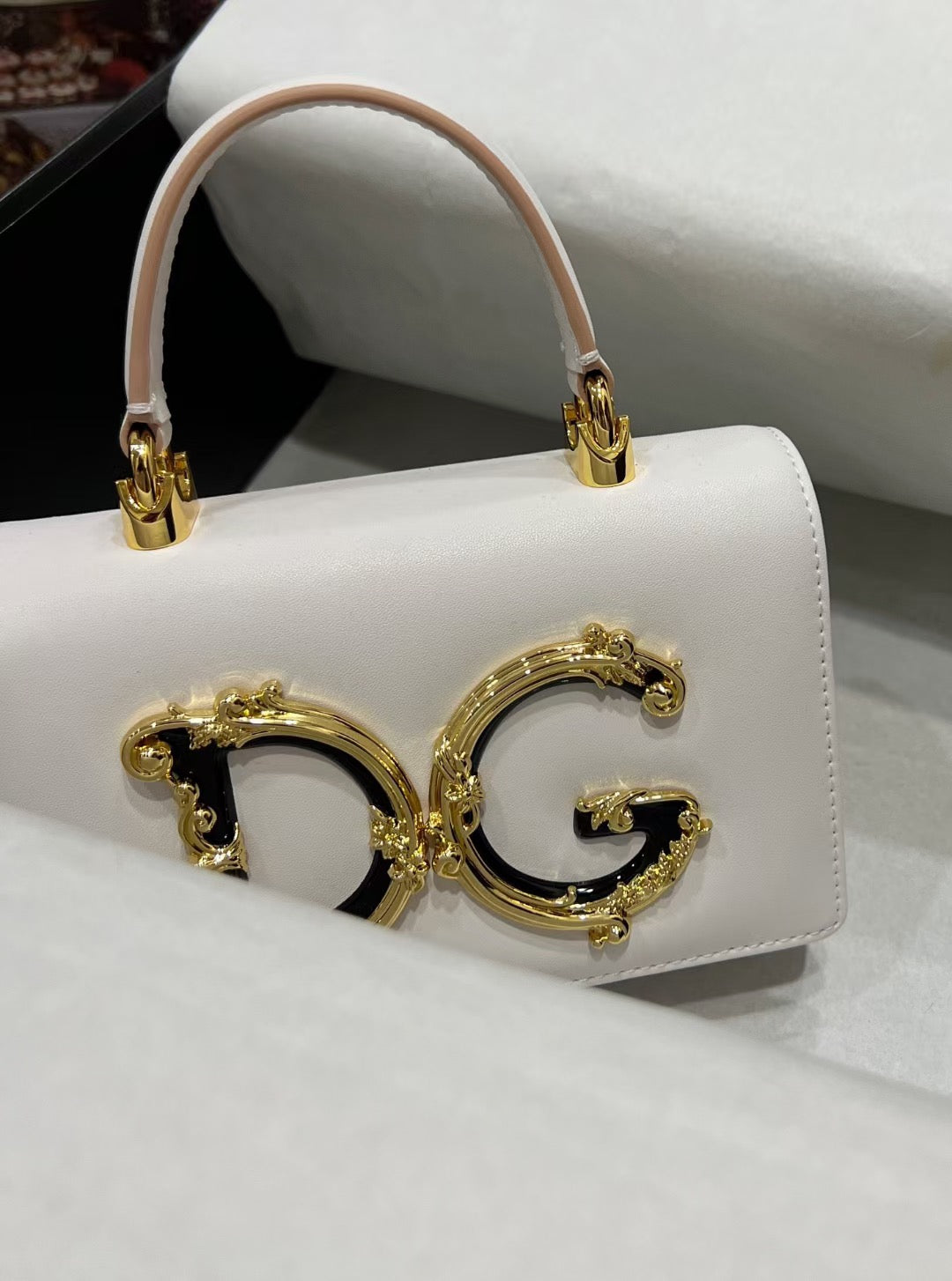 AMORE TOP HANDLE BAG – WHITE