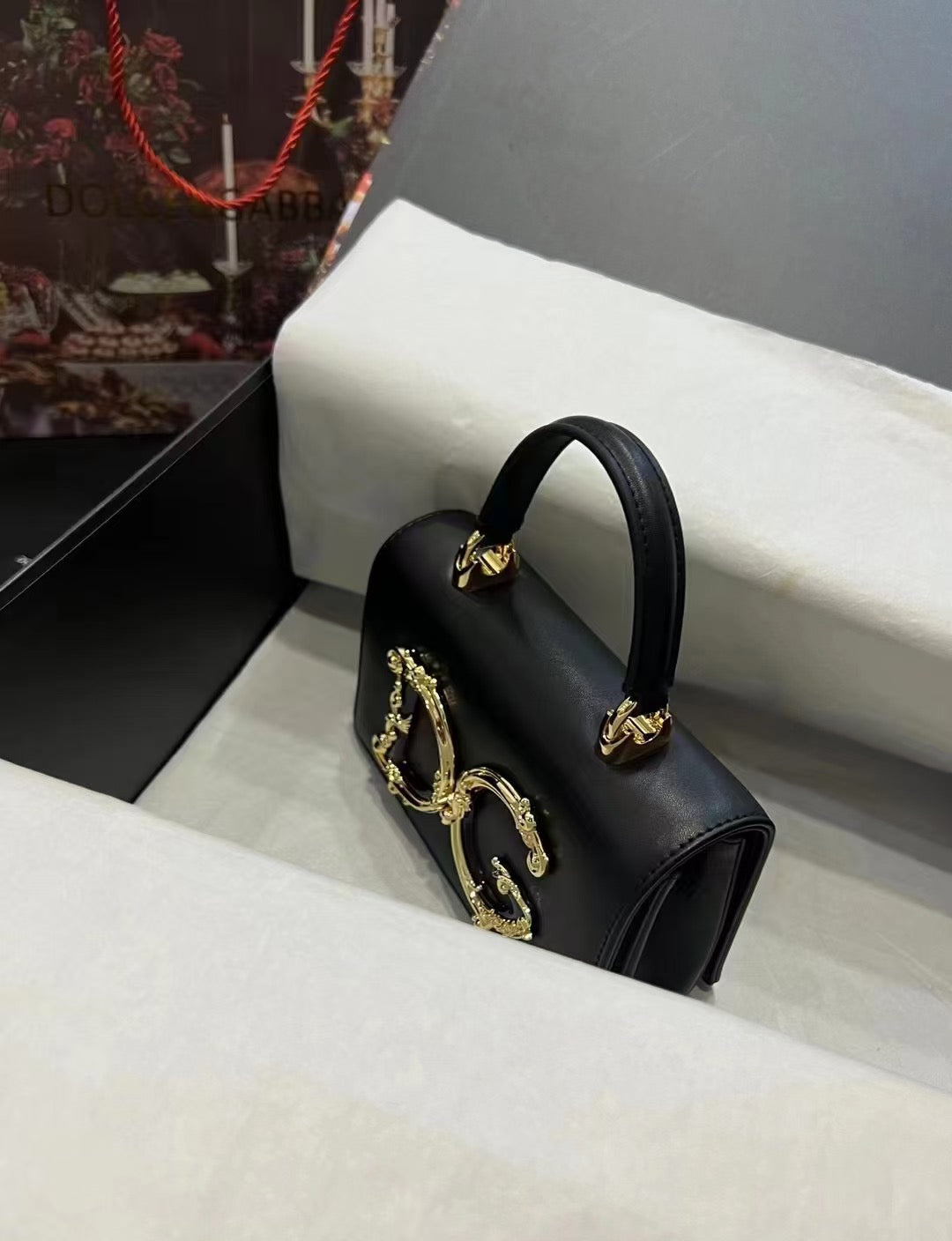 AMORE TOP HANDLE BAG – BLACK