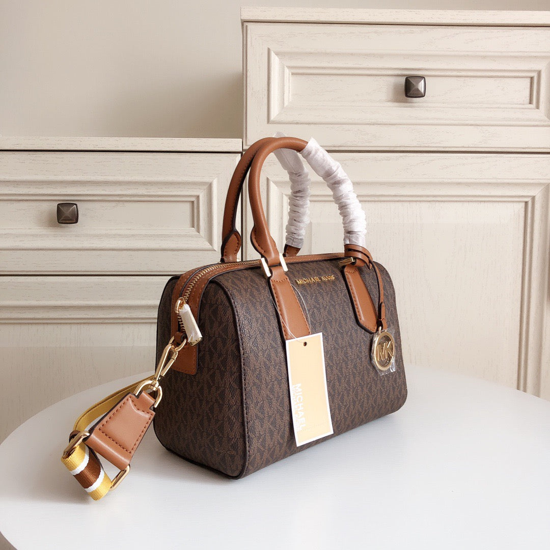 SATCHEL CROSSBODY BAG -  BROWN