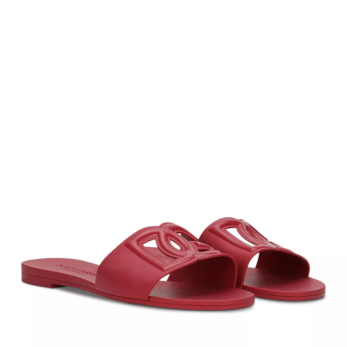 DG RUBBER SLIDE SANDALS - FUCHSIA (PINK RED)