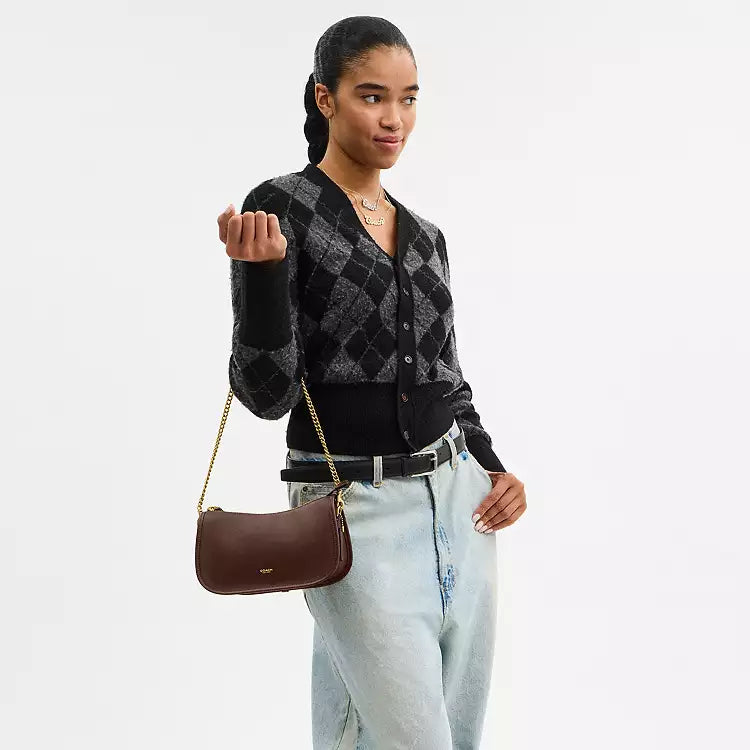 WAVERLY SHOULDER BAG - BROWN