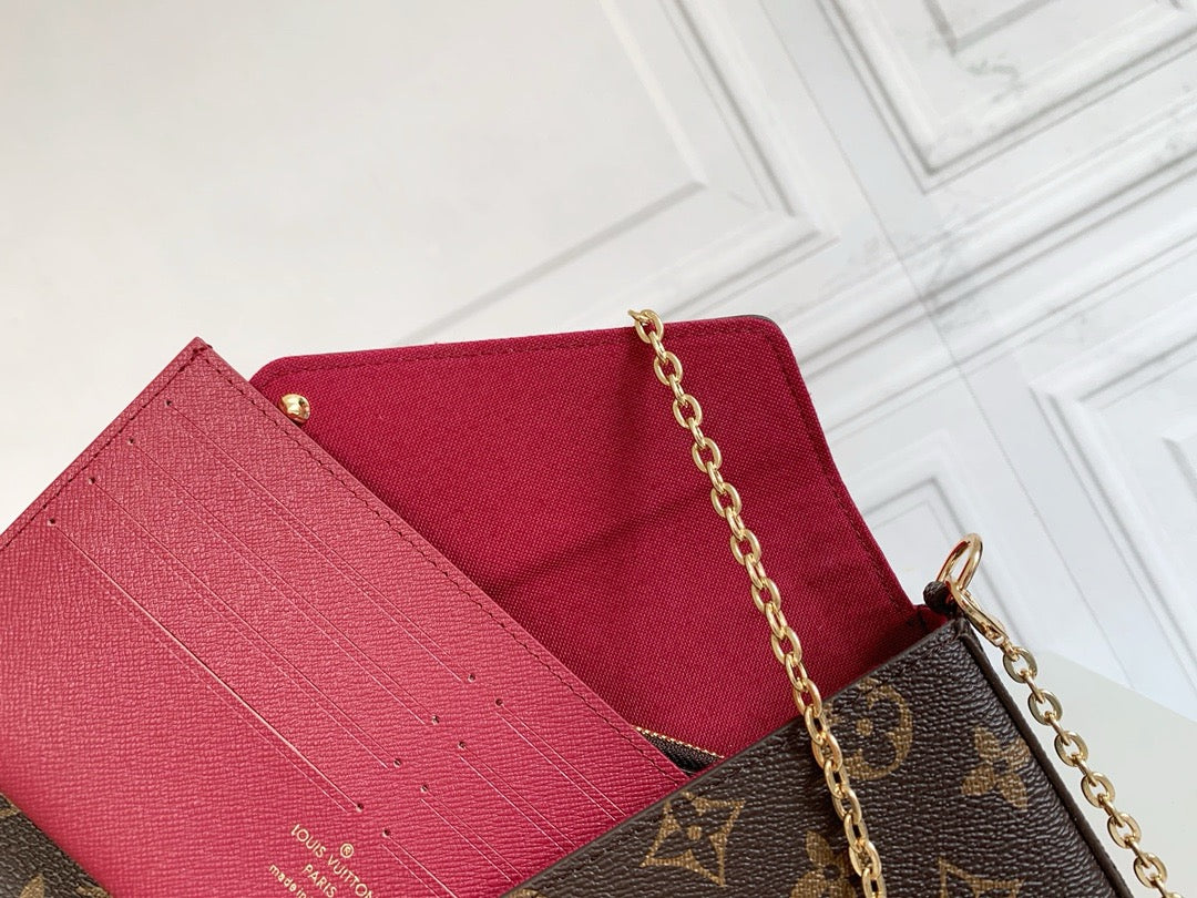 FELICIE POCHETTE BAG - BROWN