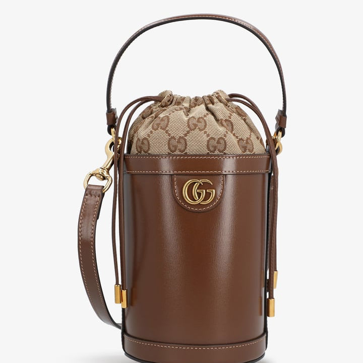 OPHIDIA MINI BUCKET BAG - BROWN