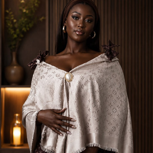 MOONLIGHT SHAWL - NUDE
