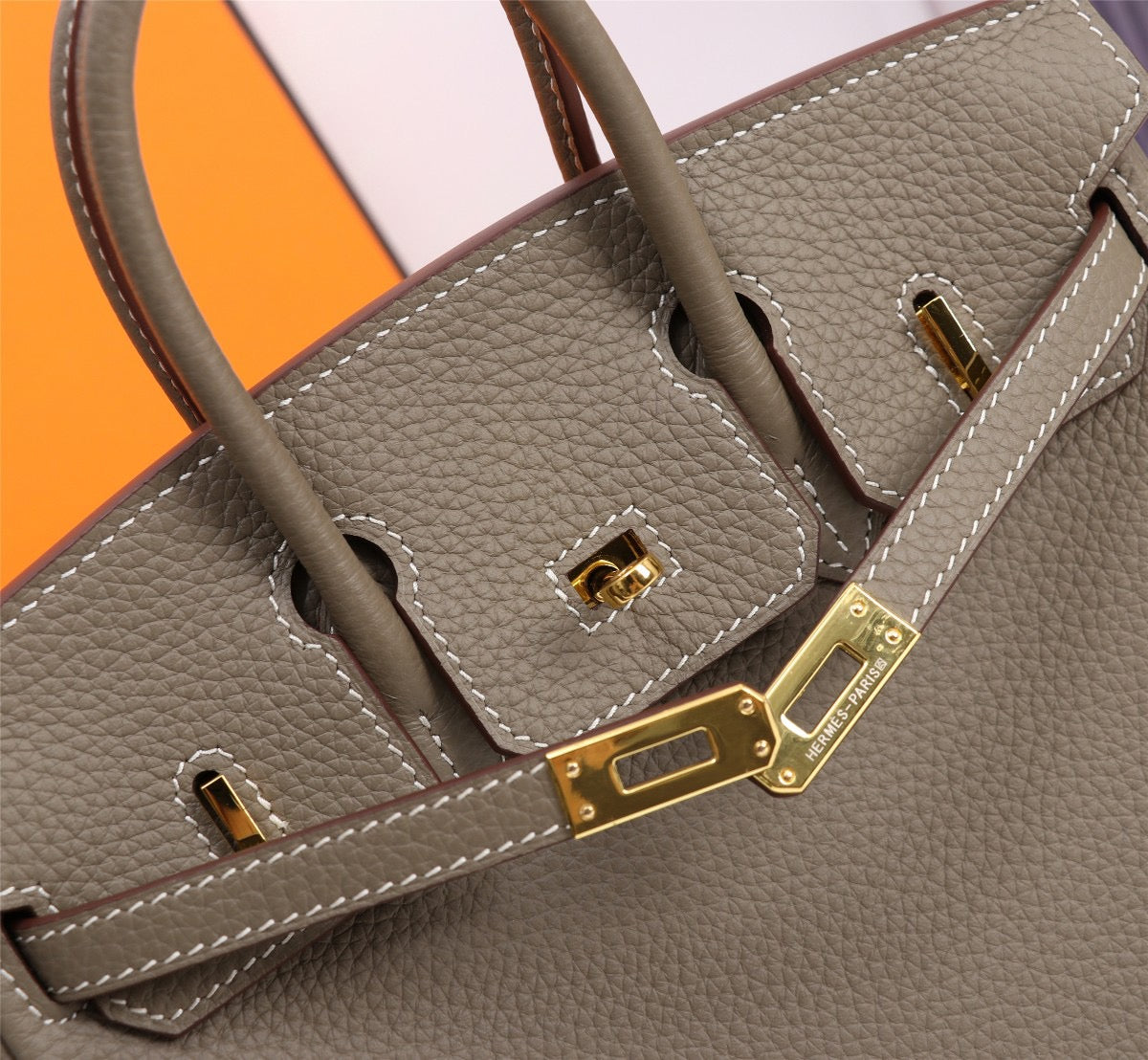 BIRKIN 30 – ÉTOUPE WITH GOLD HARDWARE