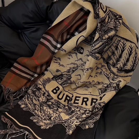 BB OVERSIZED SCARF - BROWN