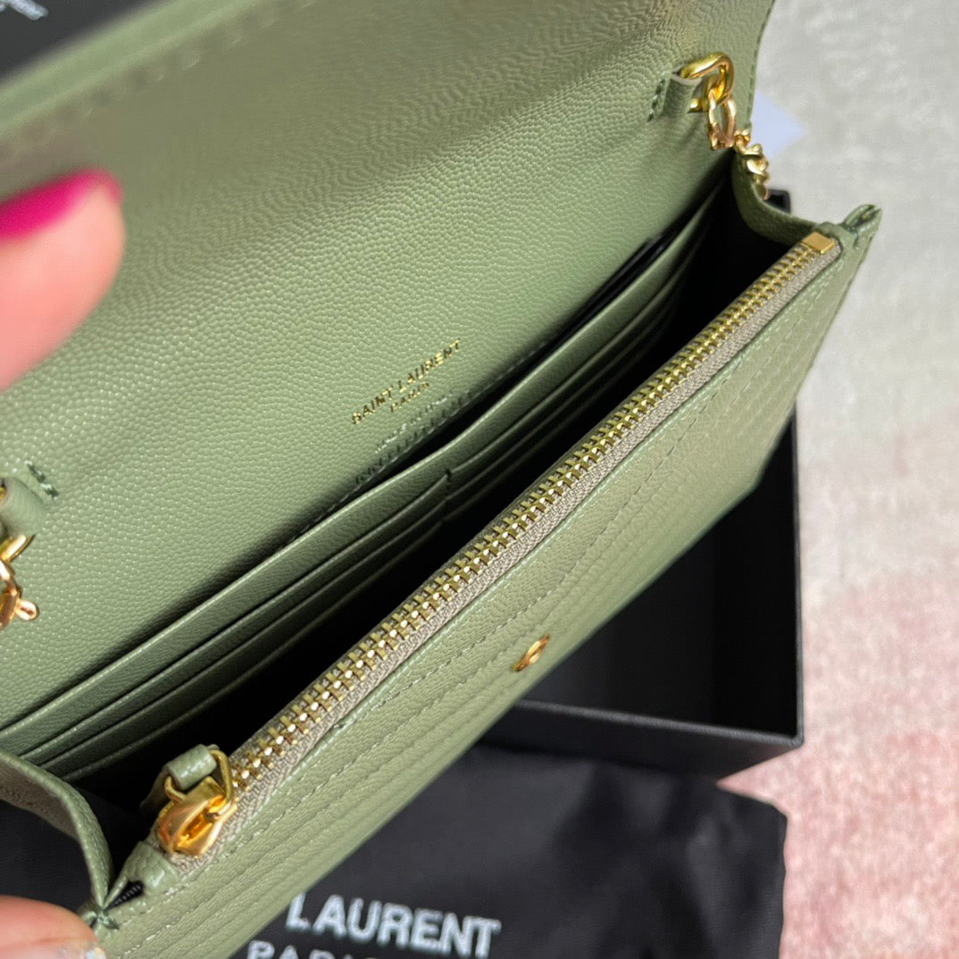 MINI ENVELOPE CHAIN BAG – OLIVE GREEN