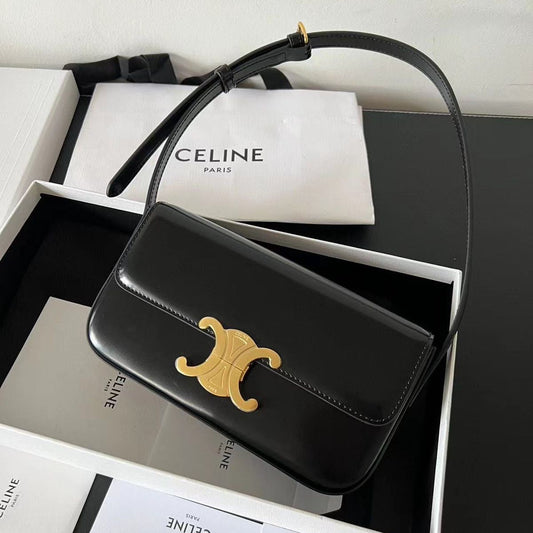TRIOMPHE SHOULDER BAG - BLACK
