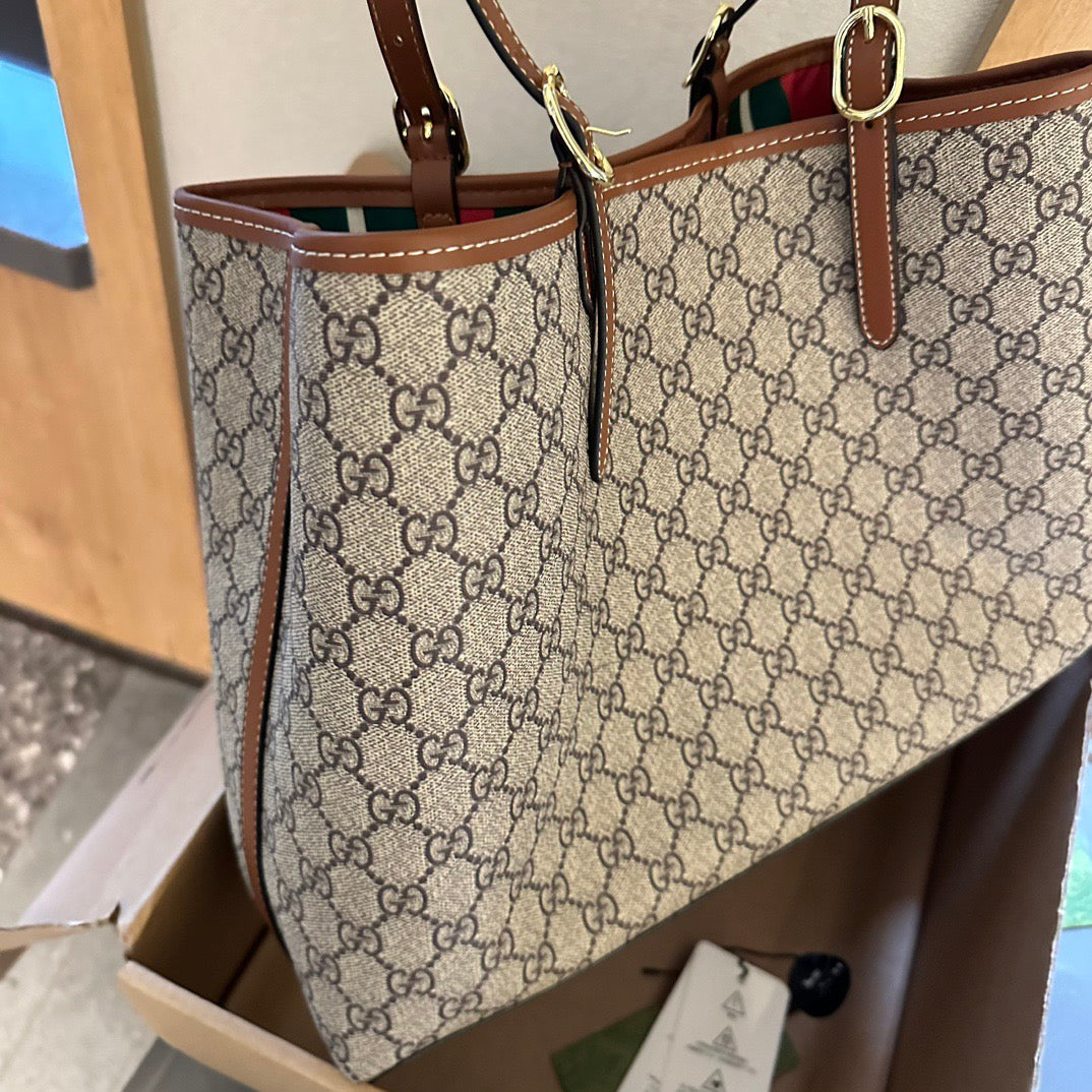 GG MONOGRAM LARGE TOTE BAG -