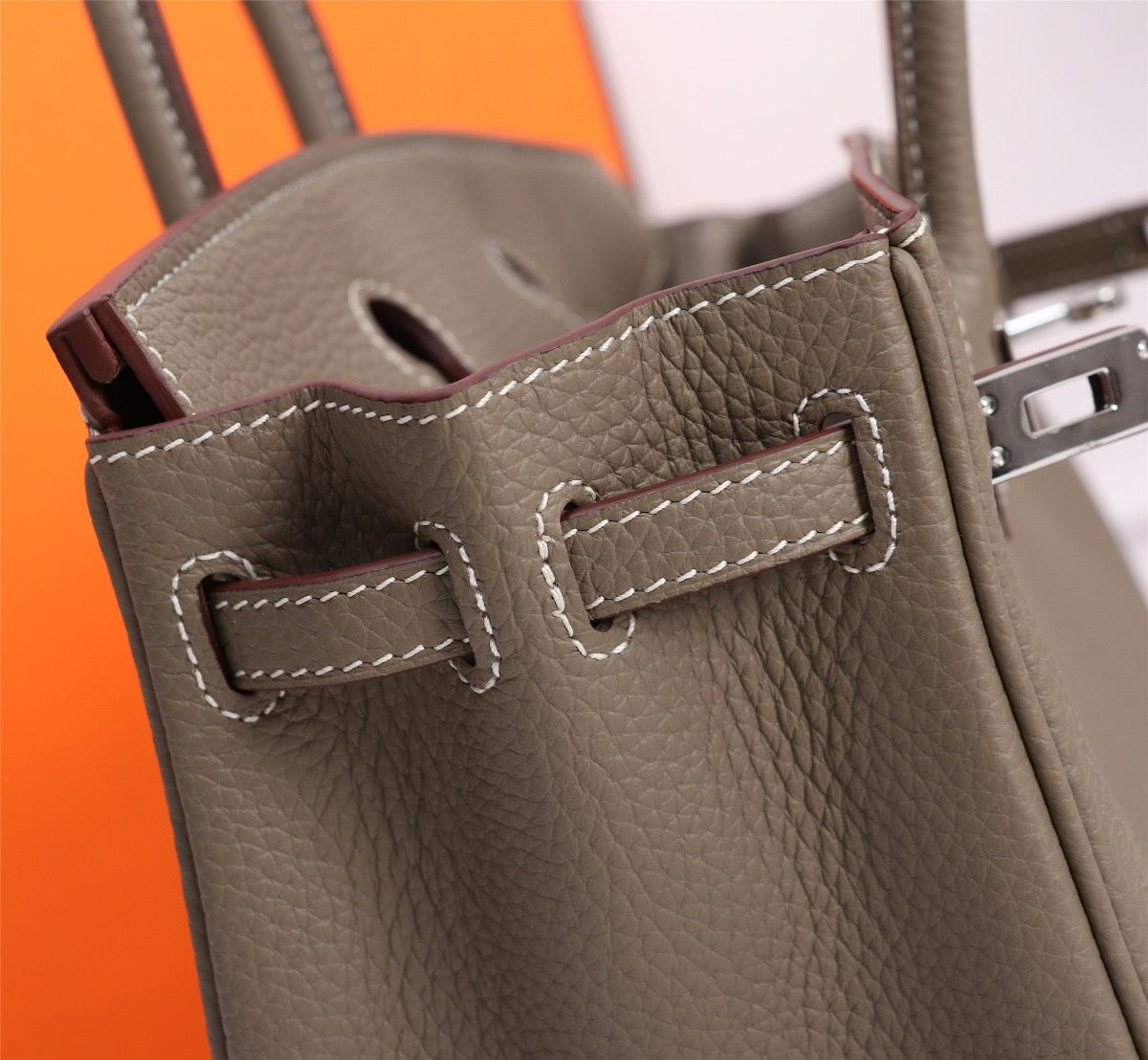 BIRKIN 30 – ÉTOUPE WITH PALLADIUM HARDWARE
