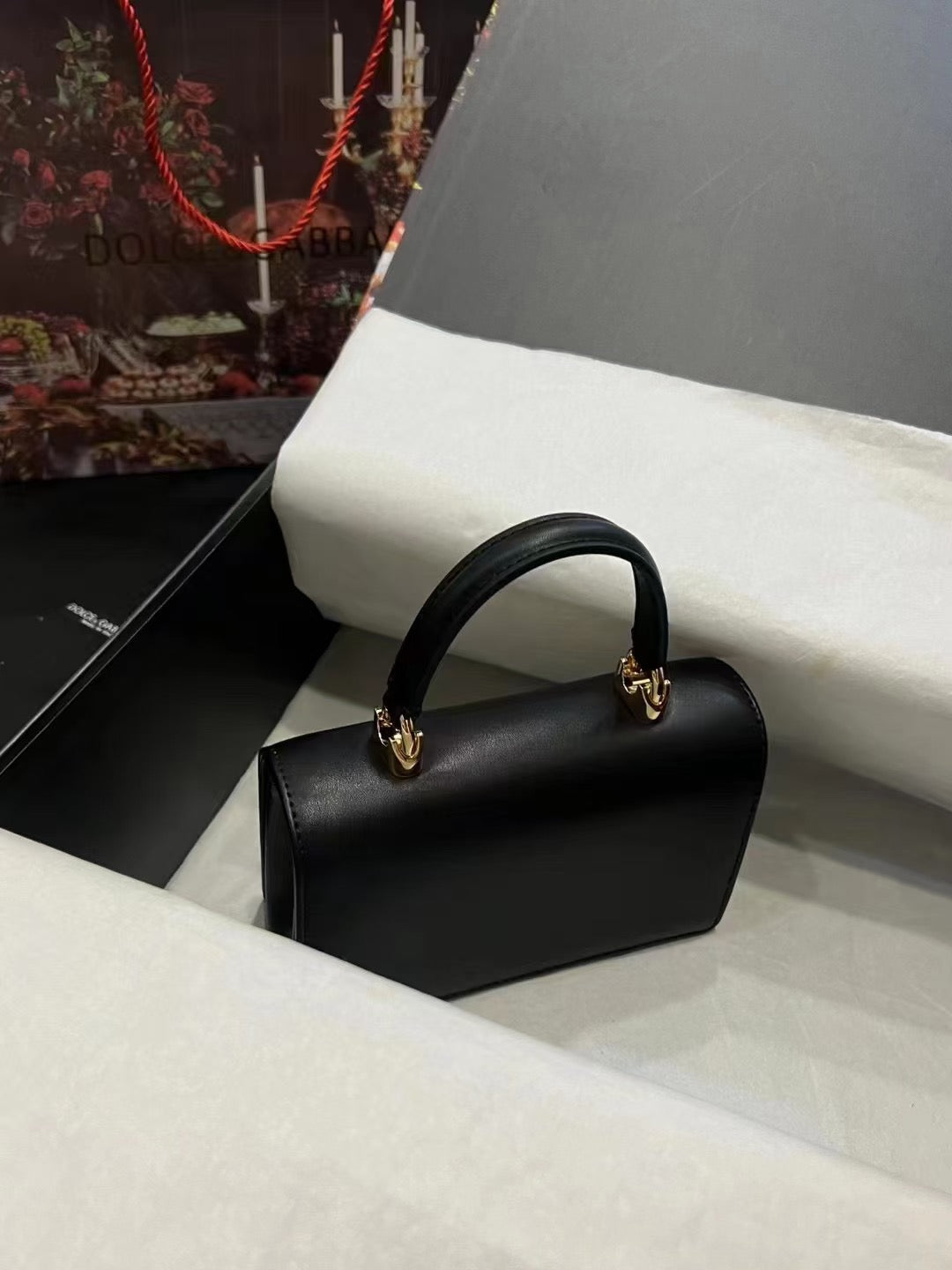 AMORE TOP HANDLE BAG – BLACK