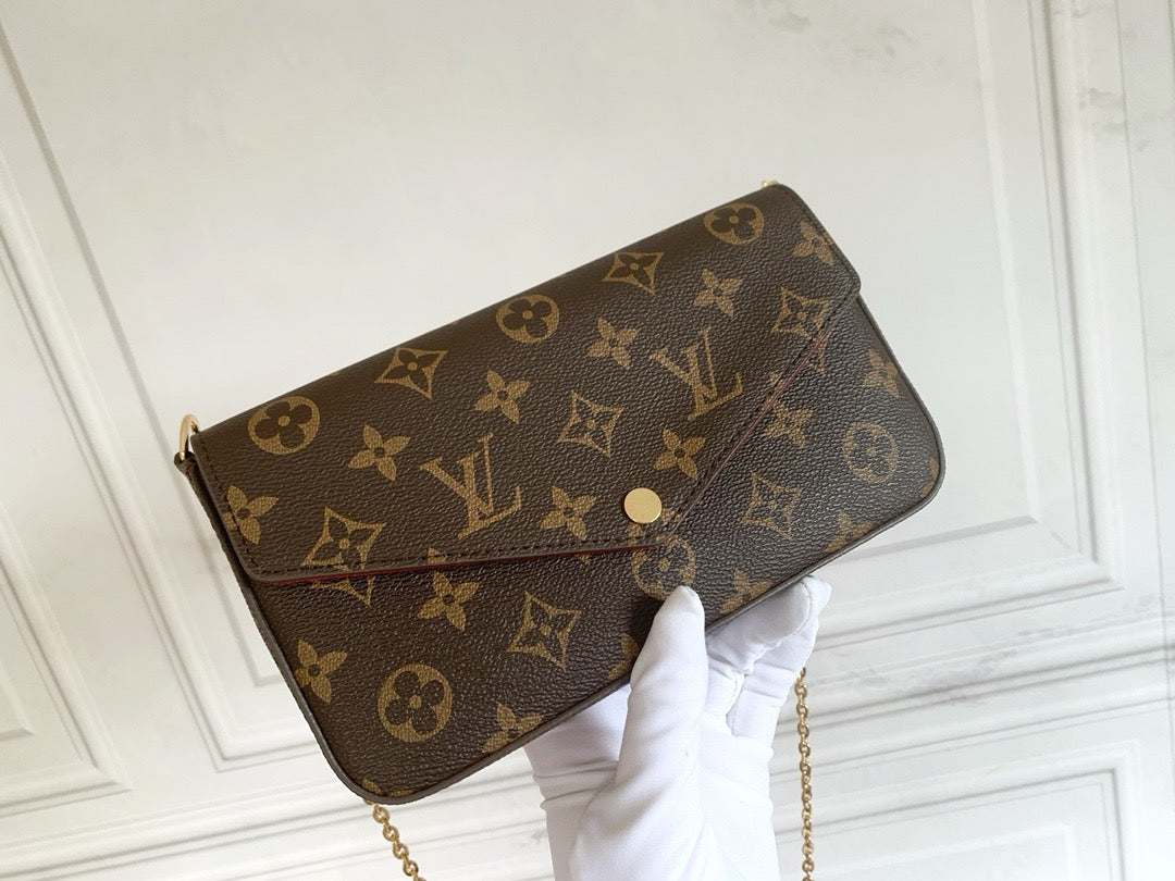FELICIE POCHETTE BAG - BROWN