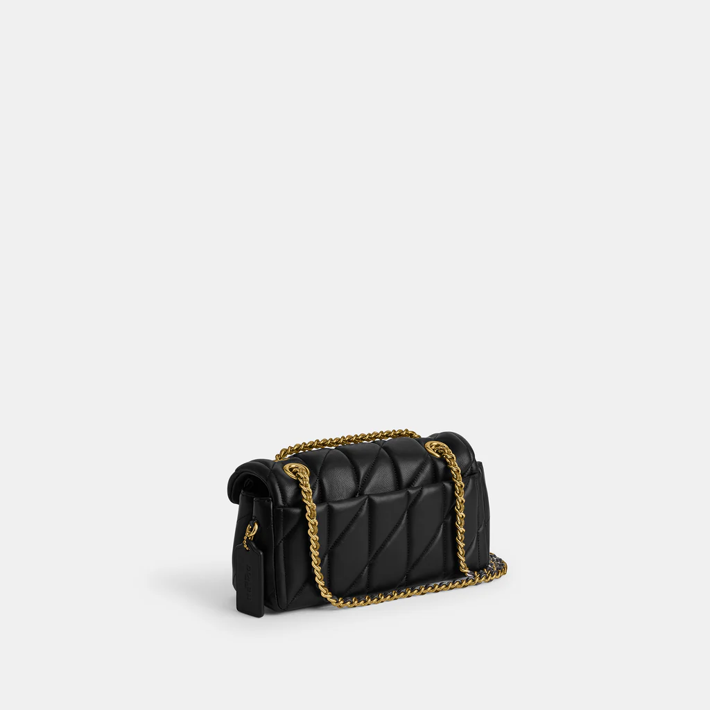 TABBY PILLOW QUILTED BAG BLACK - GOLD