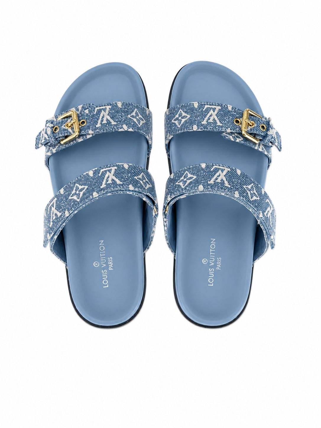 BOM DIA MULE SLIDES - BLUE STYLE 2