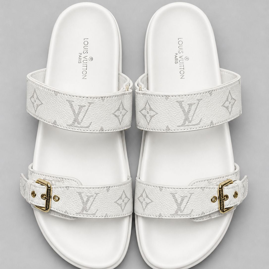 BOM DIA MULE SLIDES - WHITE
