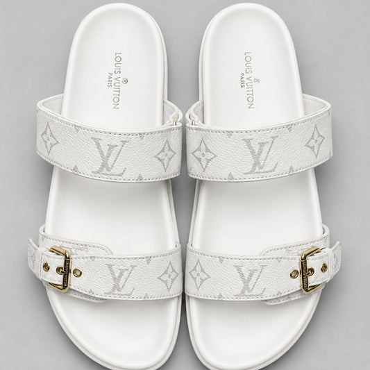 BOM DIA MULE SLIDES - WHITE