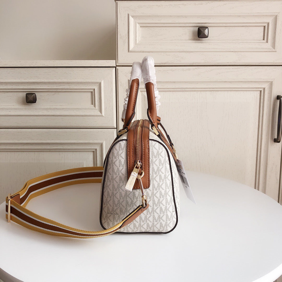SATCHEL CROSSBODY BAG -  WHITE