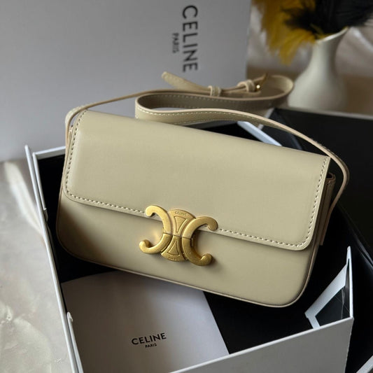 TRIOMPHE SHOULDER BAG - WHITE