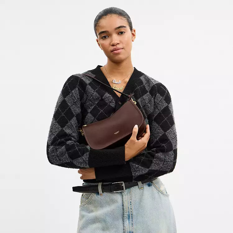 WAVERLY SHOULDER BAG - BROWN