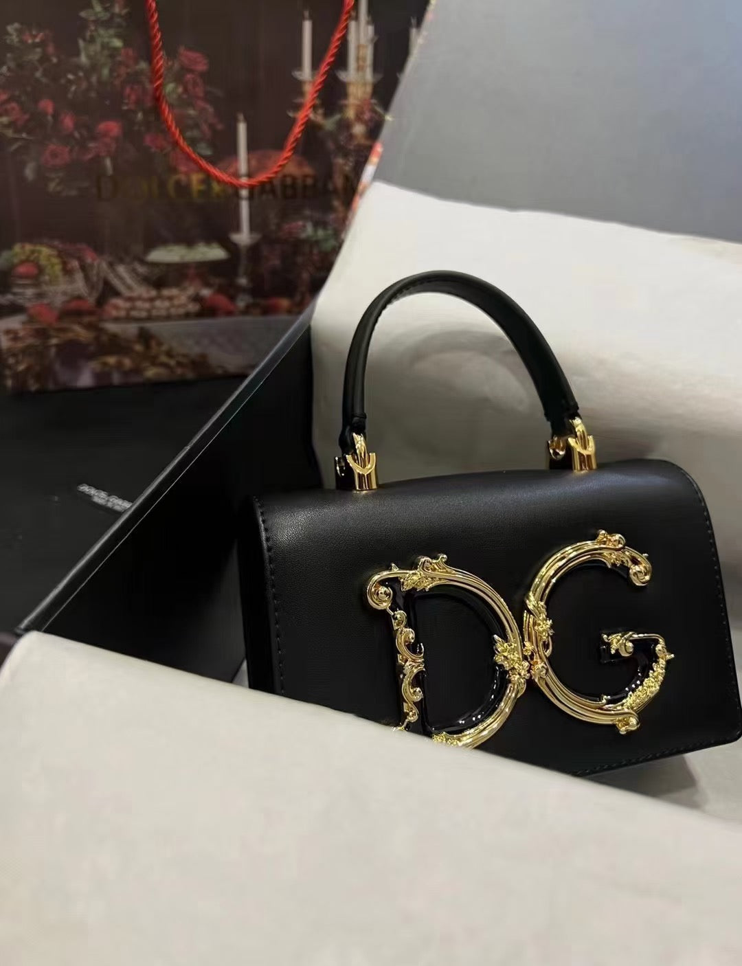 AMORE TOP HANDLE BAG – BLACK