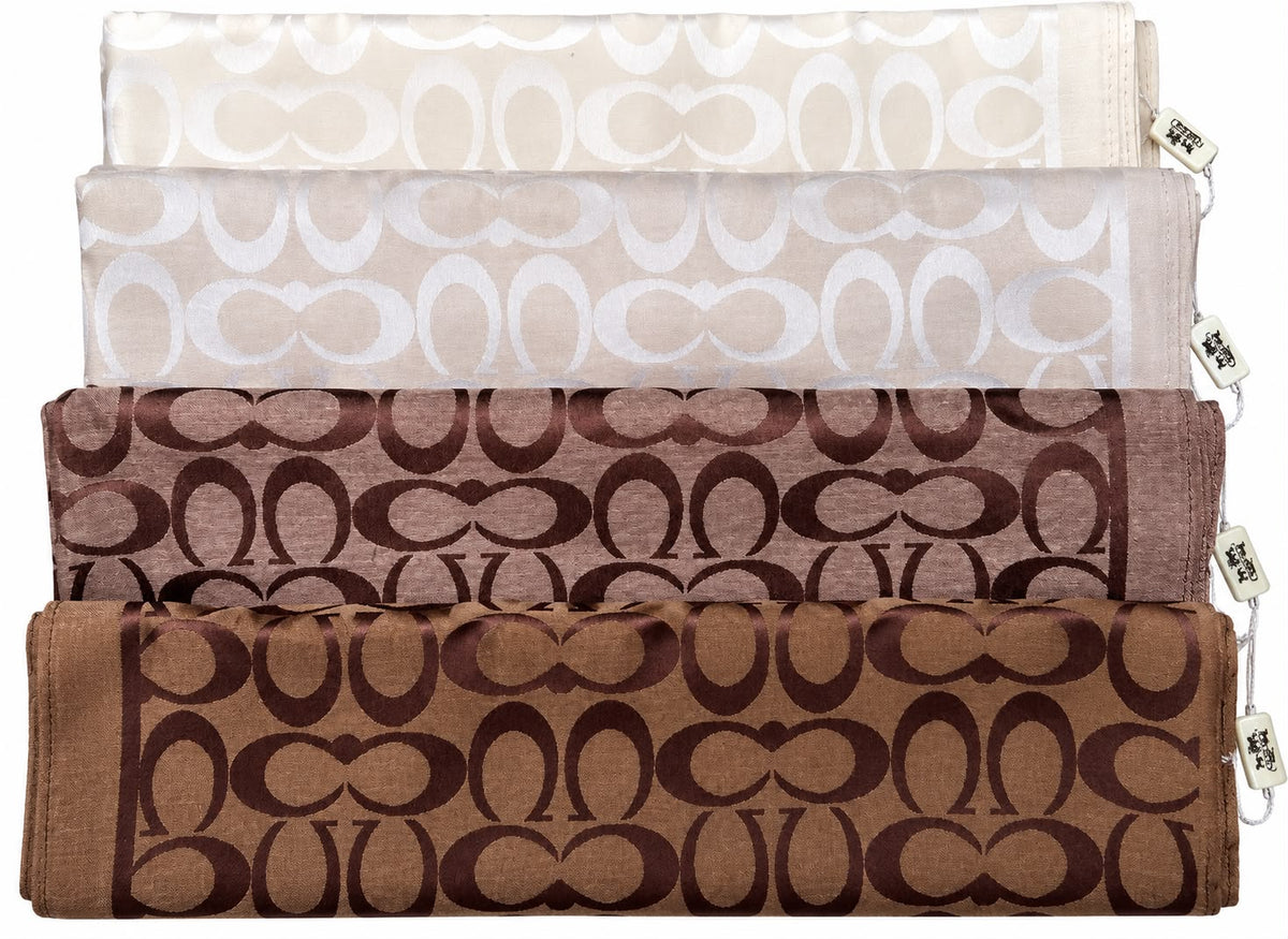 CC SILK SCARF - CHOCOLATE