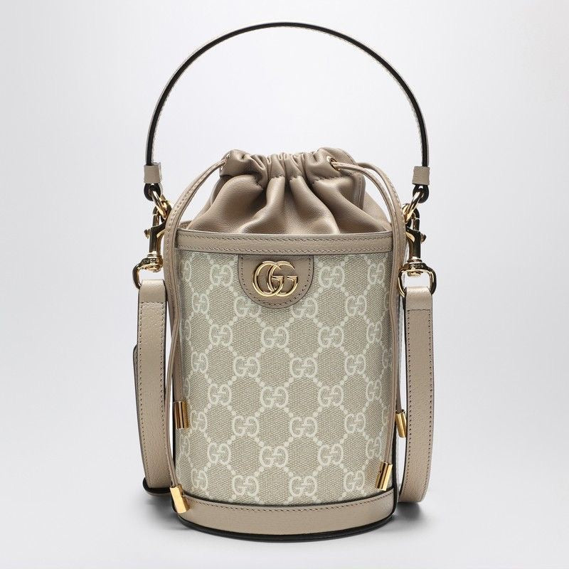 OPHIDIA MINI BUCKET BAG - NUDE