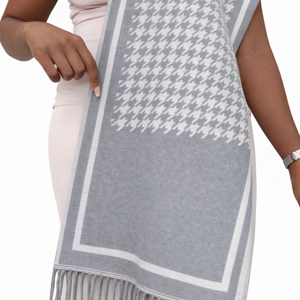 HH OVERSIZED SCARF - LIGHT GRAY